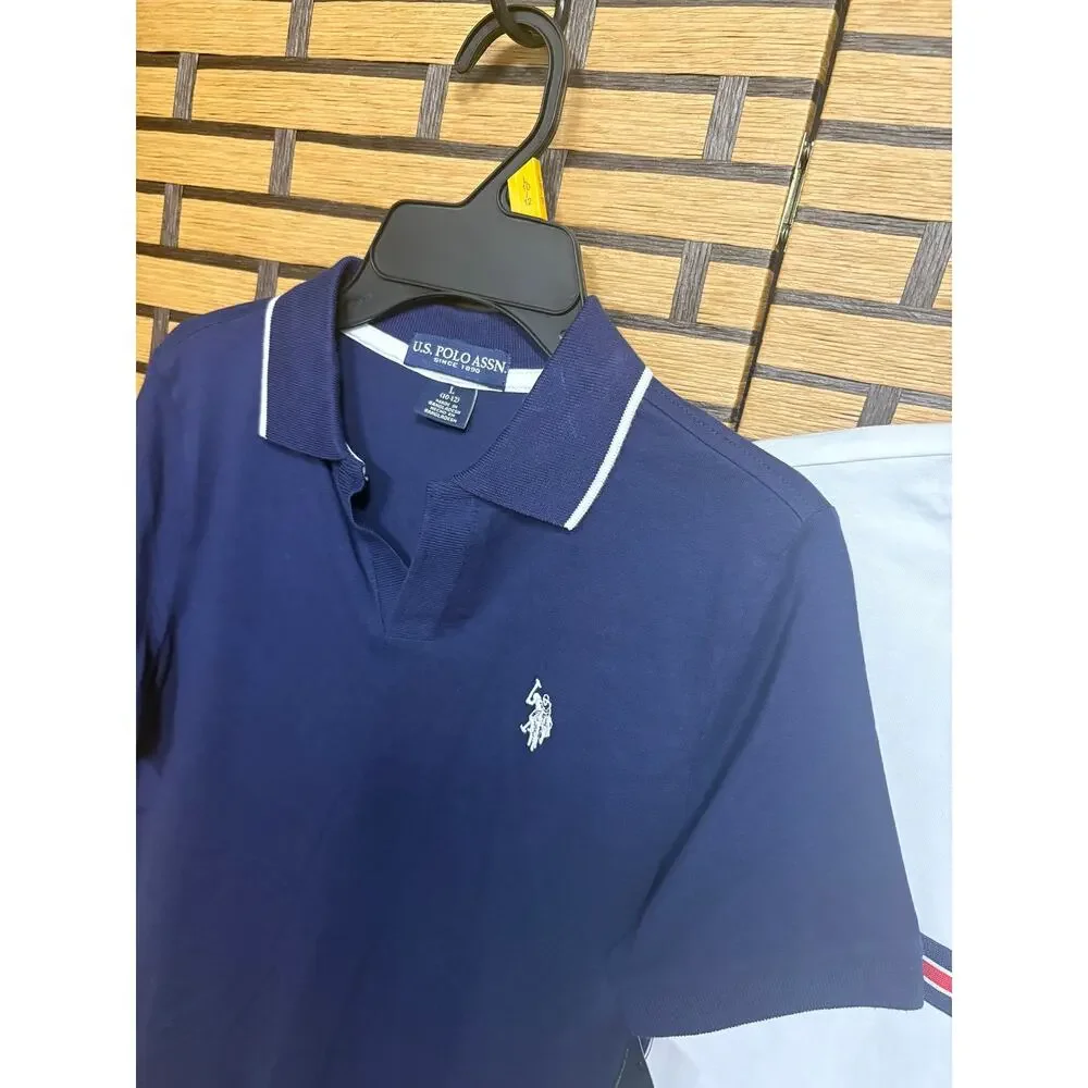 US Polo Assn Navy Polo And White Tee Boys Size Large